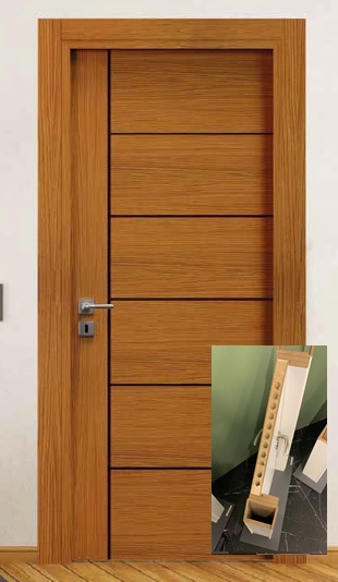 ENDUSTRIYEL AHSAP TAM DOLGU KAPI (URT)