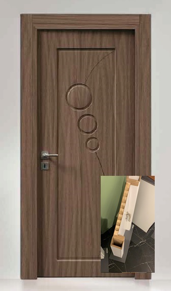 PVC STANDART AHSAP IZGARA DOLGU KAPI (URT)