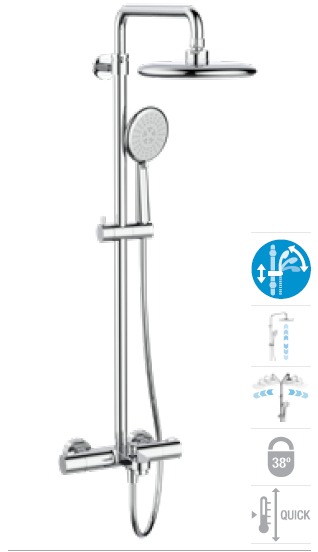 SALINA TERMOSTATIK BANYO KOLONU KROM